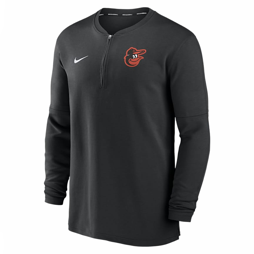 Nike MLB Baltimore Orioles Authentic Game Time Crewneck Sweatshirt Black 014G00AOLE-G5B