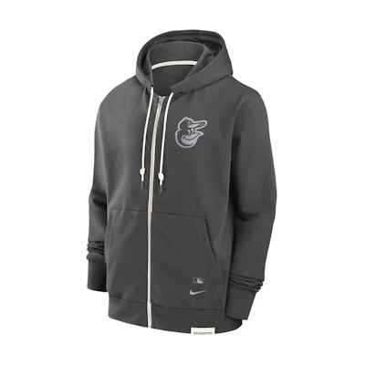 Nike MLB Baltimore Orioles Travel Player Sweatshirt Grey Comfortable Hoodie 014Z03BGOLE-N0K