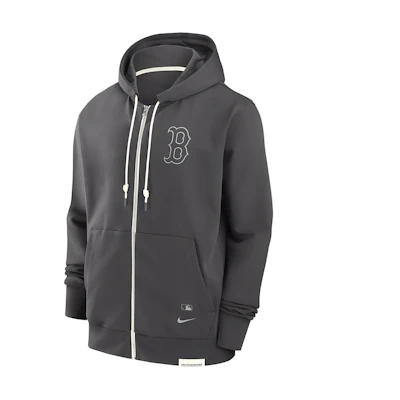 Nike MLB Boston Red Sox Travel Player Logo Hoodie Grey 014Z03BGBQ-N0K