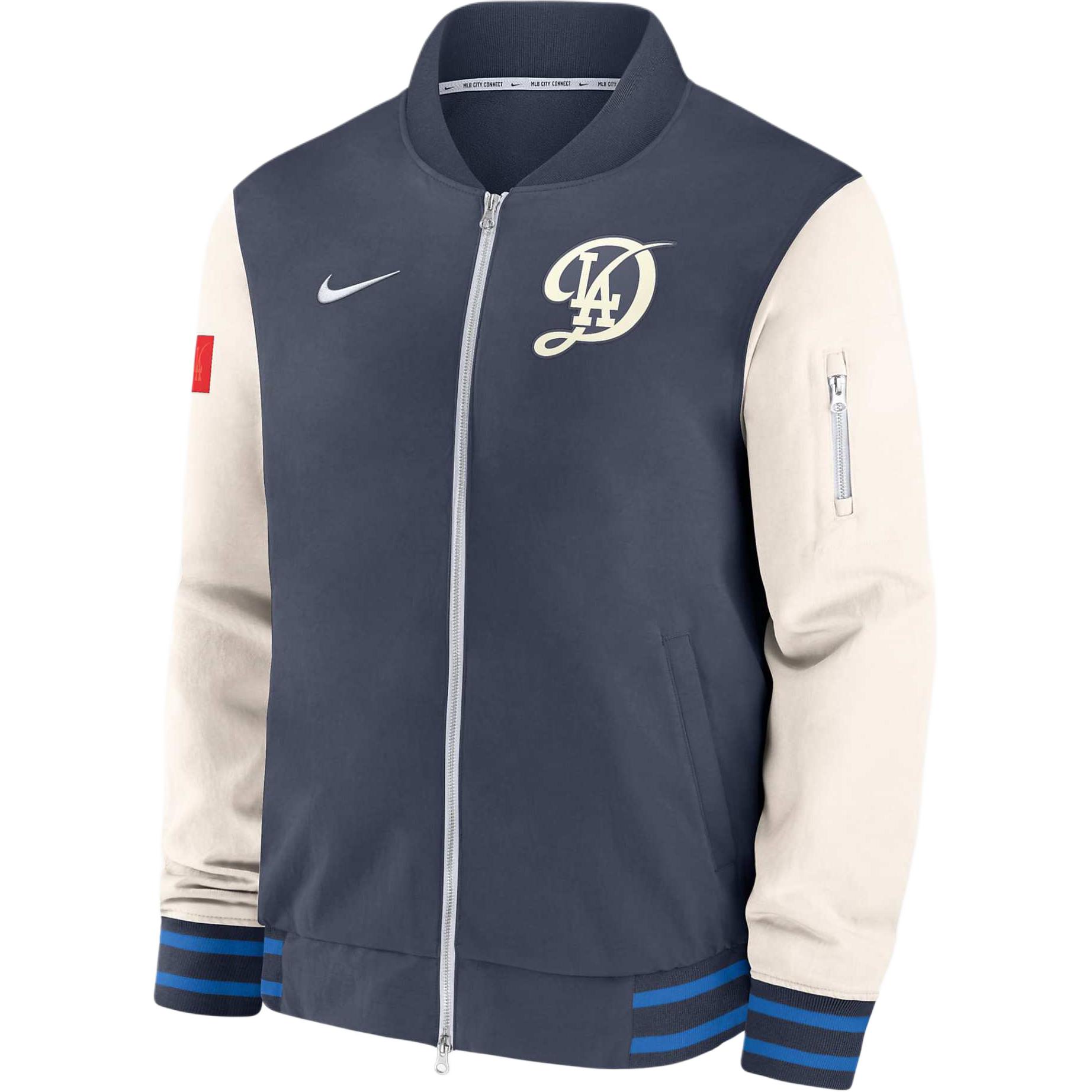 Nike MLB City Connect Los Angeles Dodgers Navy Blue Waterproof Jacket Men 015D0ASYLD-J5K