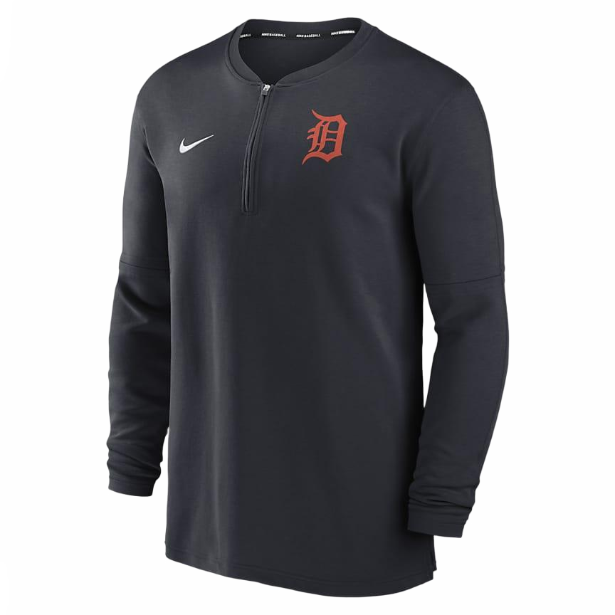 Nike MLB Detroit Tigers Authentic Game Time UV-Proof Lightweight Sweatshirt Blue 014G4FADG-G5B