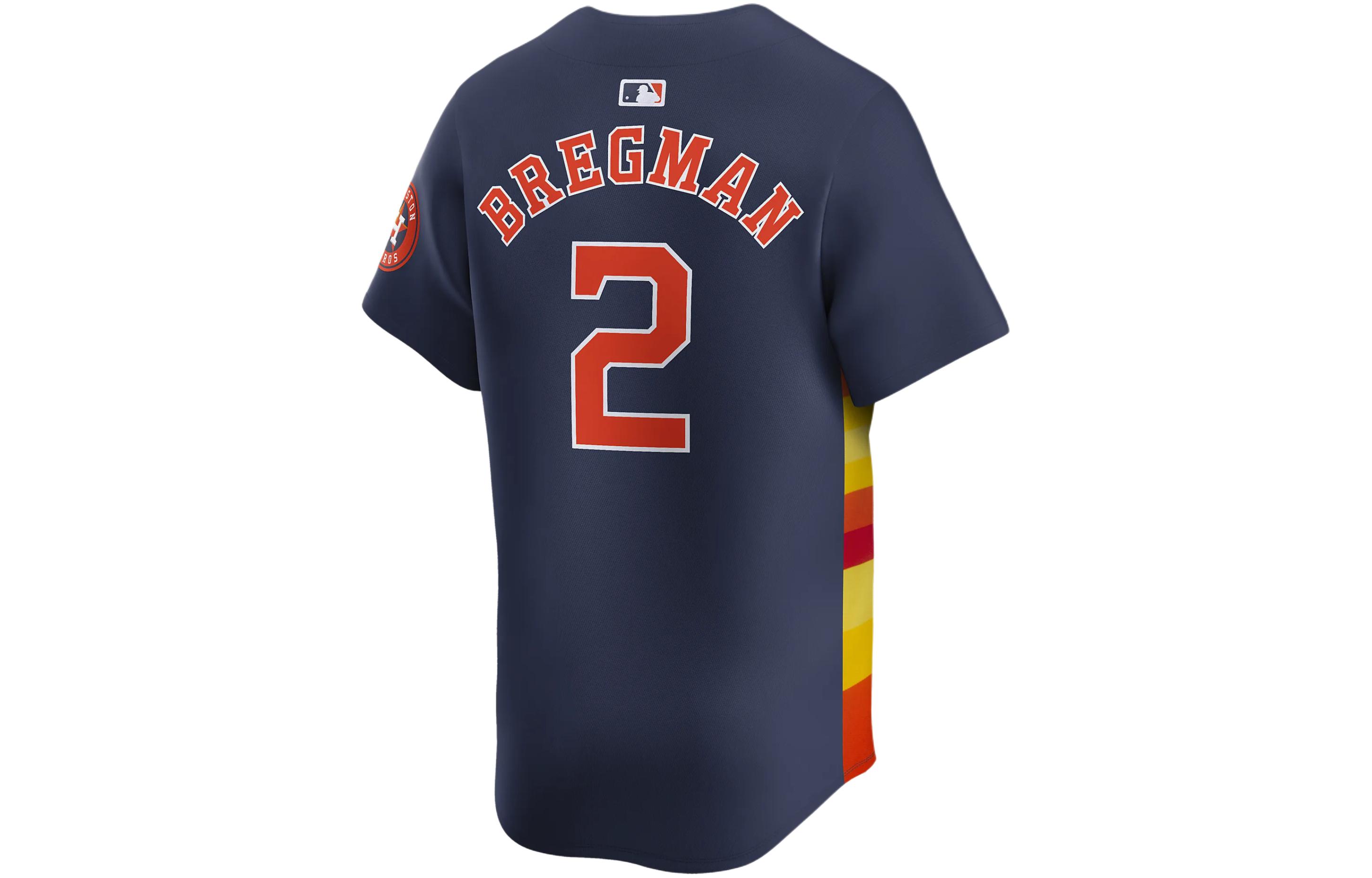 Lookbook 나이키 x MLB 드라이핏 ADV 휴스턴 애스트로스 로고 네이비 유니섹스 야구 셔츠. T7LMHUA2HU9-00D