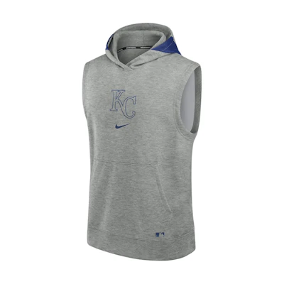 Nike MLB Kansas City Royals Logo Hoodie Sleeveless Fleece Vest Men’s Gray 013U010PROY-J3E