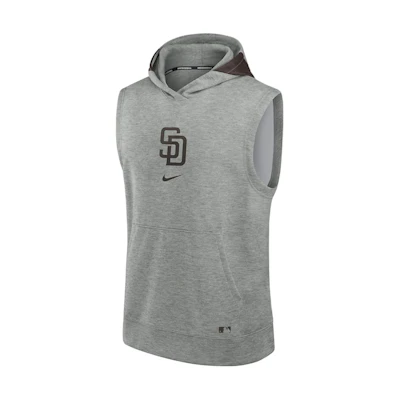 Nike MLB Logo Hoodie Sleeveless Pullover San Diego Padres Men’s Gray 013U03A5PYP-J3E