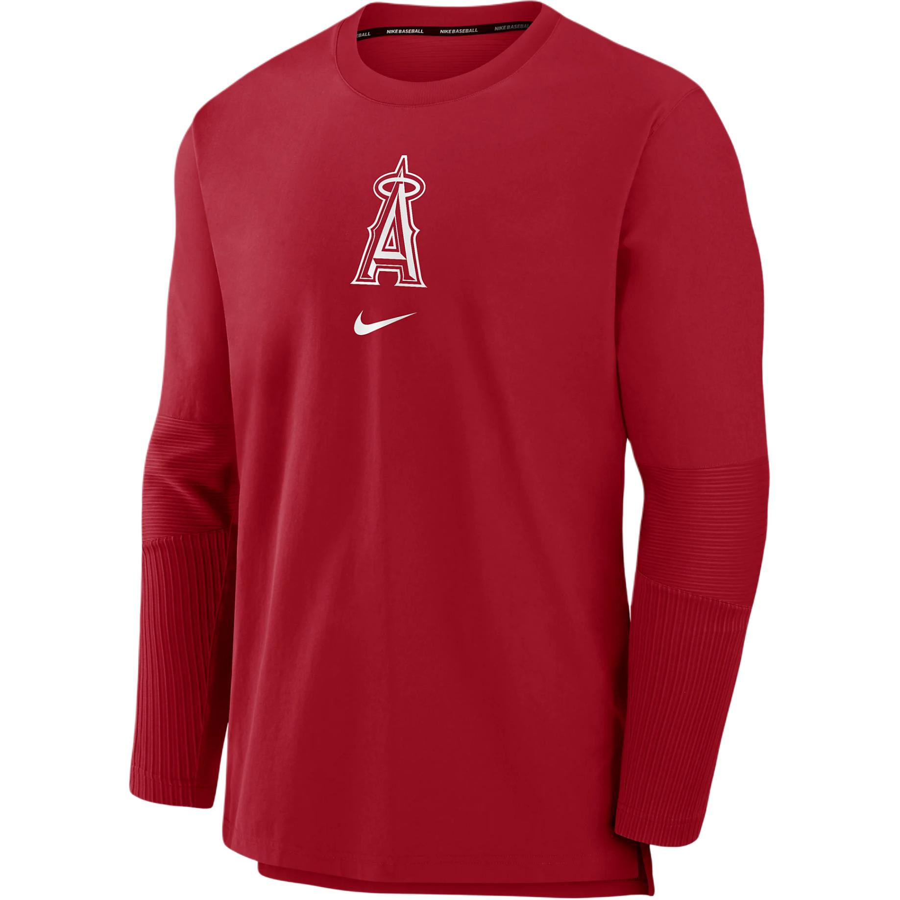 Nike MLB Los Angeles Angels Authentic Red Crewneck Pullover Jacket 015C163NANG-5Z2