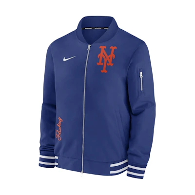 Nike MLB New York Mets Waterproof Full-Zip Bomber Jacket Royal Blue () 015D03AVNME-132