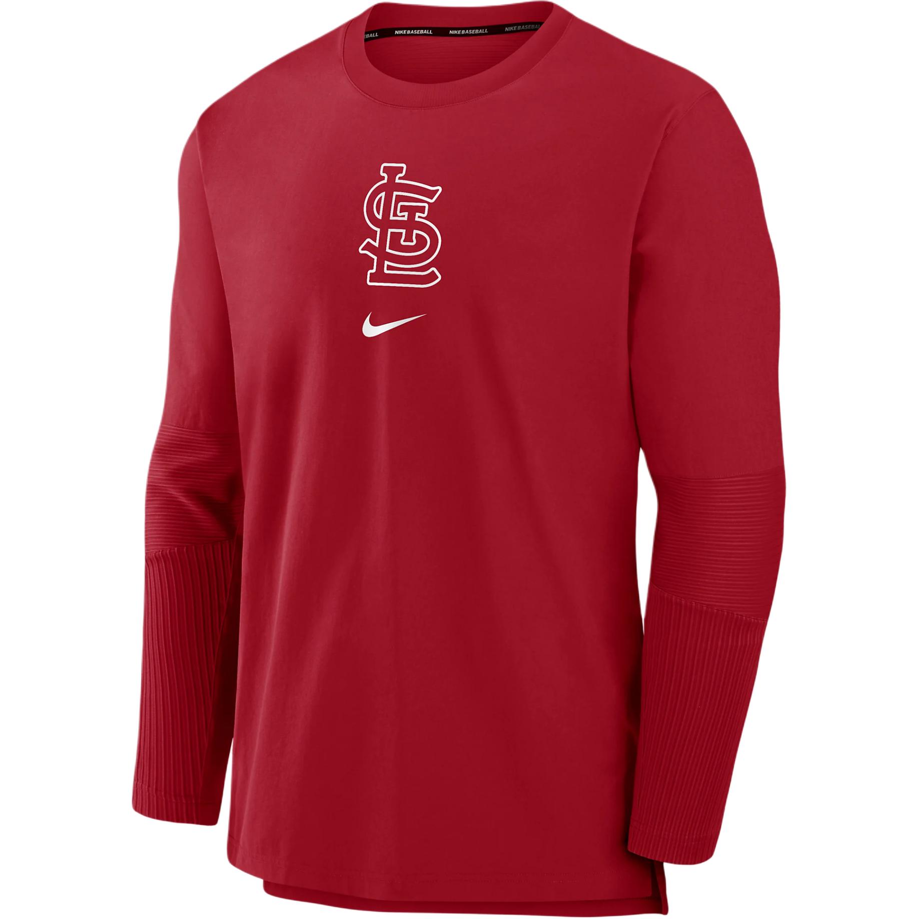 Nike MLB St Louis Cardinals Logo Pullover Jacket Red - Long Sleeve 015C163NSCN-5Z2