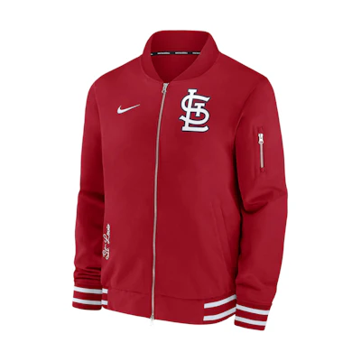 Nike MLB St Louis Cardinals Red Striped Logo Embroidered Jacket 015D03ATSCN-132