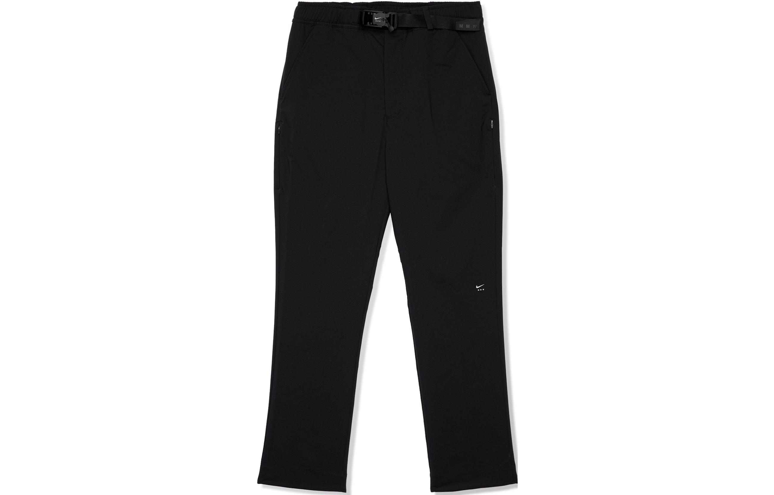 Order Nike x MMW  Black Tapered Casual Pants with Solid Belt Design. DD9432-010