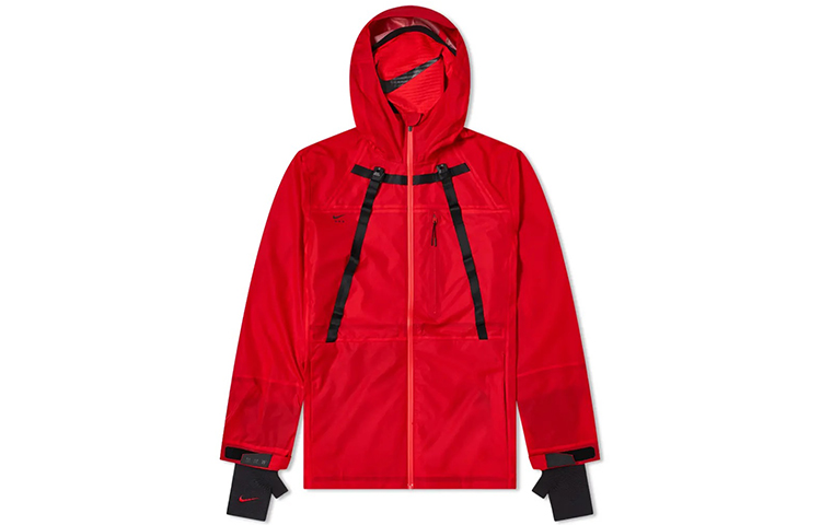 Order Nike x MMW Jaket Teknologi Merah Tahan Angin & Air CK1540-657