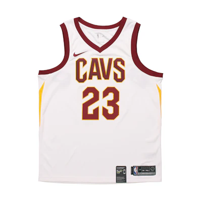 Nike NBA Cavaliers LeBron James 23 Fan Jersey White Men's Limited Edition 864409-100