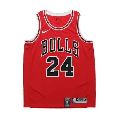 Nike NBA Chicago Bulls Markkanen #24 Red Fan Edition Basketball Jersey Mens 864465-664