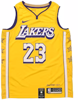 Nike x NBA City Edition Jersey 19-20 Lakers LeBron James #23 Yellow Men's Fan Edition AV4646-729 Nike x NBA City Edition Jersey 19-20 Lakers LeBron James #23 Yellow Men's Fan Edition AV4646-729