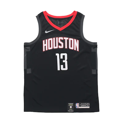 Nike NBA Colorblock Jersey SW Fan Edition Rockets Harden #13 Black Men's 877206-010