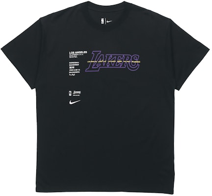 Nike x NBA Courtside Los Angeles Lakers Men's Black Short-Sleeve Training Tee CK8028-010 Buy Nike x NBA Courtside Los Angeles Lakers Men's Black Short-Sleeve Training Tee CK8028-010