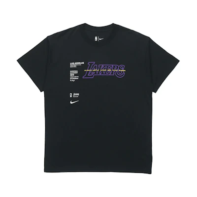 Nike NBA Courtside Los Angeles Lakers Men's Black Short-Sleeve Training Tee CK8028-010