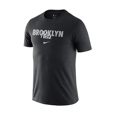 Nike NBA DRI-FIT Brooklyn Nets Graphic T-Shirt Black Men's Short Sleeve Tee CV1219-010