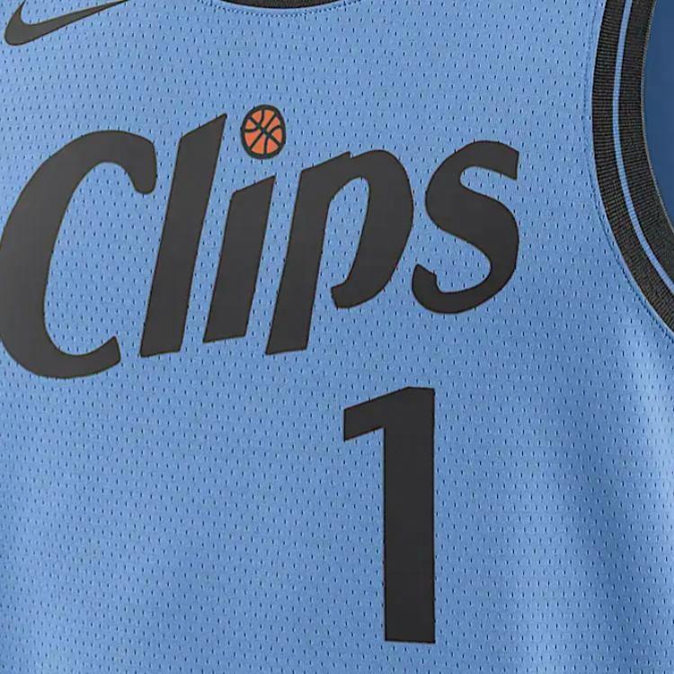Shop Nike x NBA Dri-Fit Los Angeles Clippers City Edition Jersi Musim 24/25 Biru. FQ4345-464