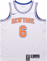 Nike x NBA Fan Edition New York Knicks Porzingis #6 White Basketball Jersey Mens 877215-100 Nike x NBA Fan Edition New York Knicks Porzingis #6 White Basketball Jersey Mens 877215-100