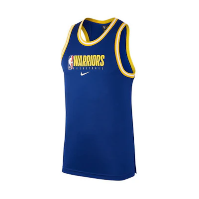 Nike NBA Golden State Warriors Dri-FIT Sleeveless Basketball Jersey Navy Blue Mens BQ9336-495
