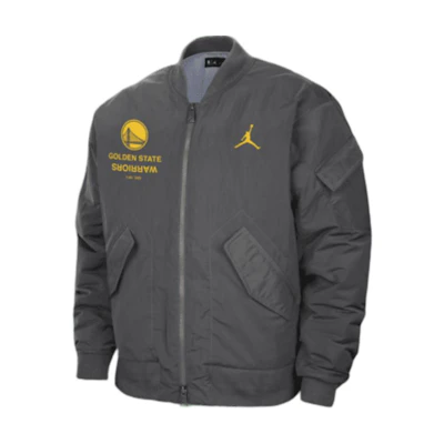 Nike NBA Golden State Warriors Jordan Renegade Jacket Grey/Blue/Amarillo Yellow. HF0058-254