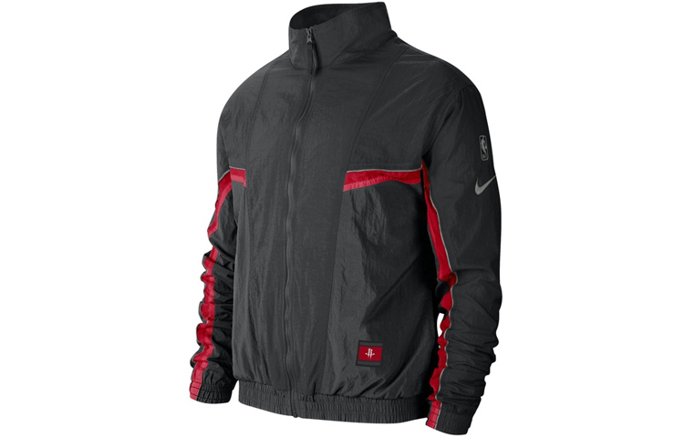Nike NBA Houston Rockets Track Jacket Black Casual Outerwear CJ7149-010