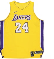 Nike x NBA Icon Edition Authentic Jersey Lakers Kobe #24 Yellow Men's Basketball Tank AQ2107-728 Nike x NBA Icon Edition Authentic Jersey Lakers Kobe #24 Yellow Men's Basketball Tank AQ2107-728