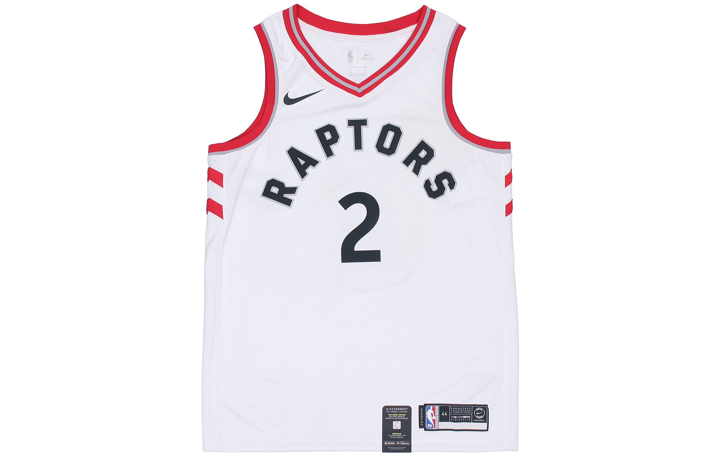 Buy 耐克 x NBA 球衣 Leonard #2 多伦多猛龙队球迷版白色男士篮球服 864451-102