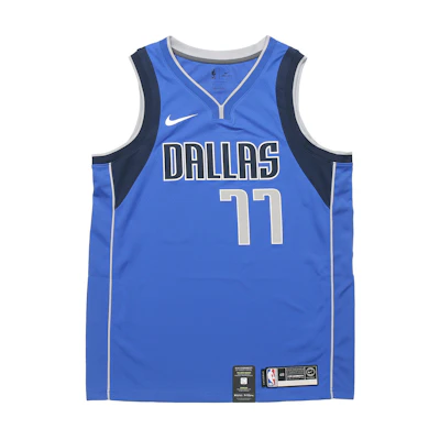 Nike NBA Jersey Luka Doncic Mavericks #77 Fan Edition Blue Basketball Jersey Men's 864469-487