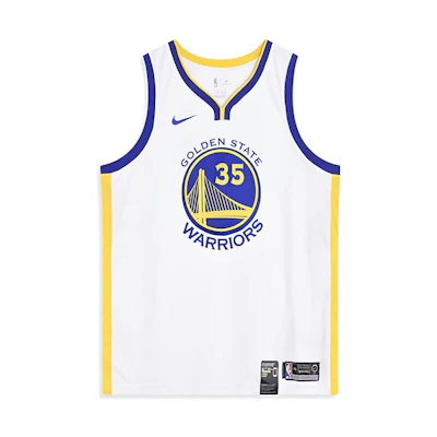 Nike NBA Kevin Durant Warriors Swingman Jersey White - Men's Fan Edition 864417-101