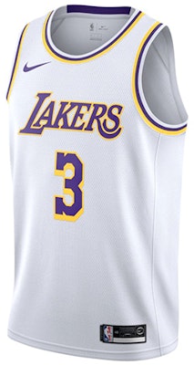 Nike x NBA LA Lakers Anthony Davis #3 Fan Edition Jersey White Sleeveless Men AA7101-112 Buy Nike x NBA LA Lakers Anthony Davis #3 Fan Edition Jersey White Sleeveless Men AA7101-112