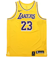Nike x NBA LA Lakers LeBron James Connected Jersey Yellow Basketball Tank Top Mens AA7265-735 Nike x NBA LA Lakers LeBron James Connected Jersey Yellow Basketball Tank Top Mens AA7265-735
