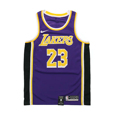 Nike NBA Lakers LeBron James #23 Purple Fan Edition Crewneck Tank Top Limited AA7097-514