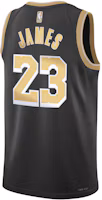 Lookbook Nike x NBA 勒布朗詹姆斯 湖人 2024 精選系列籃球球衣 黑/金 FN5913-053