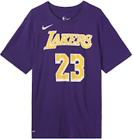 Nike x NBA LeBron James Lakers #23 Retro Dri-FIT T-Shirt Purple Men's BQ1541-557 Nike x NBA LeBron James Lakers #23 Retro Dri-FIT T-Shirt Purple Men's BQ1541-557
