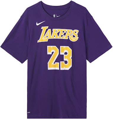 Nike x NBA LeBron James Lakers #23 Retro Dri-FIT T-Shirt Purple Men's BQ1541-557 Buy Nike x NBA LeBron James Lakers #23 Retro Dri-FIT T-Shirt Purple Men's BQ1541-557
