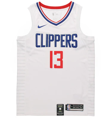 나이키 x NBA 로스앤젤레스 클리퍼스 폴 조지 #13 농구 저지 화이트 (남성용). 865185-108 Buy 나이키 x NBA 로스앤젤레스 클리퍼스 폴 조지 #13 농구 저지 화이트 (남성용). 865185-108