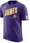 Buy Nike x NBA Los Angeles Lakers LeBron James Purple Short-Sleeve T-Shirt (Men's) AH0078-551