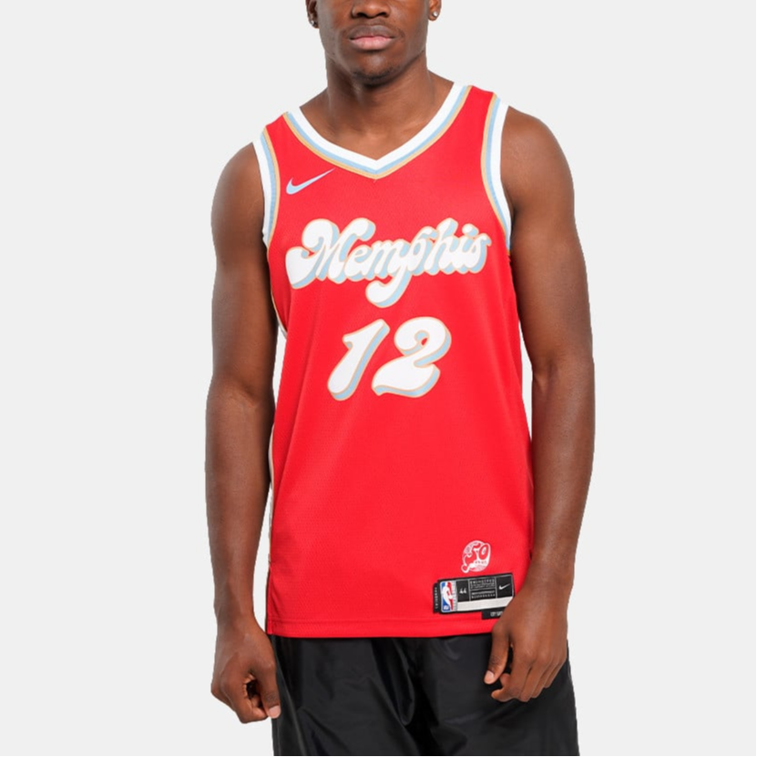 Lookbook Nike x NBA Memphis Grizzlies Ja Morant 2024/25 City Edition Merah Jersi Bola Keranjang. FQ4347-658