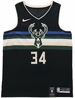 Nike x NBA Milwaukee Bucks Giannis #34 Fan Jersey Black Men's Basketball Vest AT9806-011 Nike x NBA Milwaukee Bucks Giannis #34 Fan Jersey Black Men's Basketball Vest AT9806-011
