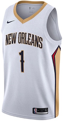 Nike x NBA New Orleans Pelicans Zion Williamson Fan Jersey White Men's Sleeveless 864433-103 Buy Nike x NBA New Orleans Pelicans Zion Williamson Fan Jersey White Men's Sleeveless 864433-103