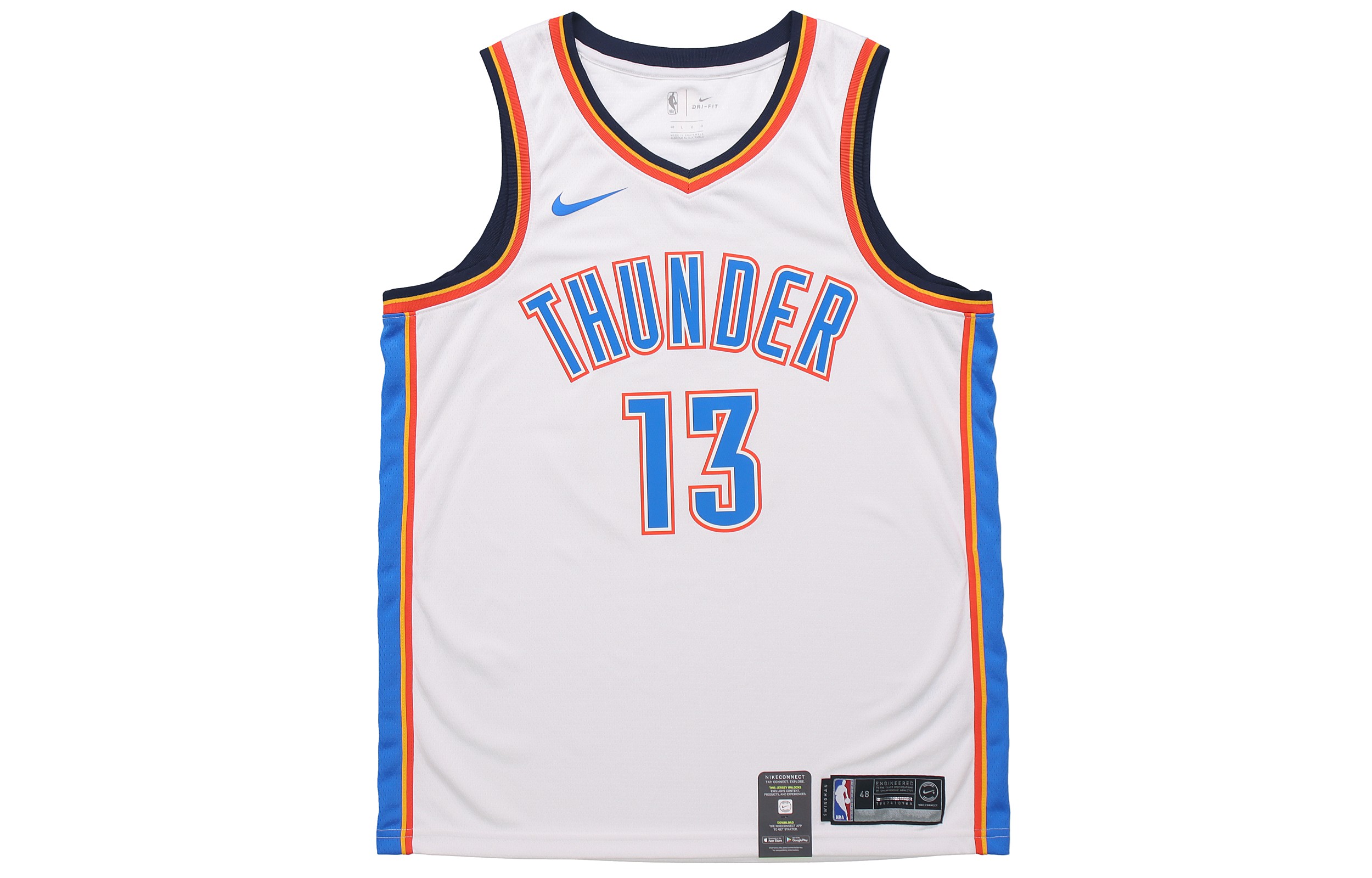 Nike NBA Paul George Association Edition Swingman Thunder Jersey White Mens 864437-104