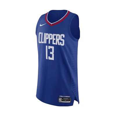 Nike NBA Paul George Clippers Player Edition Blue Mesh Basketball Jersey. CW3447-495