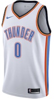 Nike x NBA Russell Westbrook Association Edition Jersey Thunder #0 White Sleeveless. 864437-100 Nike x NBA Russell Westbrook Association Edition Jersey Thunder #0 White Sleeveless. 864437-100