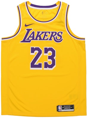 Nike x NBA Swingman Jersey Lakers LeBron James #23 Yellow Men's Gift Edition AA7099-741 Buy Nike x NBA Swingman Jersey Lakers LeBron James #23 Yellow Men's Gift Edition AA7099-741