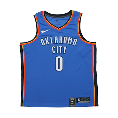 Nike NBA Swingman Oklahoma City Thunder Russell Westbrook Jersey Signal Blue 864497-403
