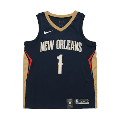 Nike NBA Zion Williamson Pelicans Jersey Fan Edition Men's Navy Blue #1 864493-427