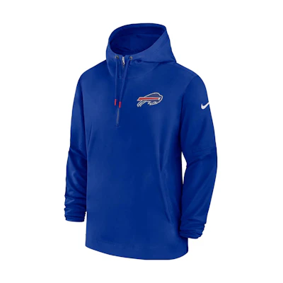Nike NFL 1/2-Zip Hooded Jacket Blue Pullover with Logo Print 00MI4DA81-EU6