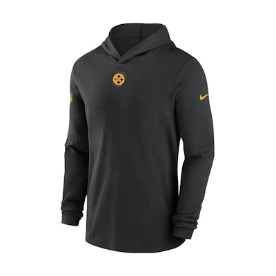 Nike NFL Black Long-Sleeve Hooded Sweatshirt with Logo Print 00MQ00A7L-PKB
