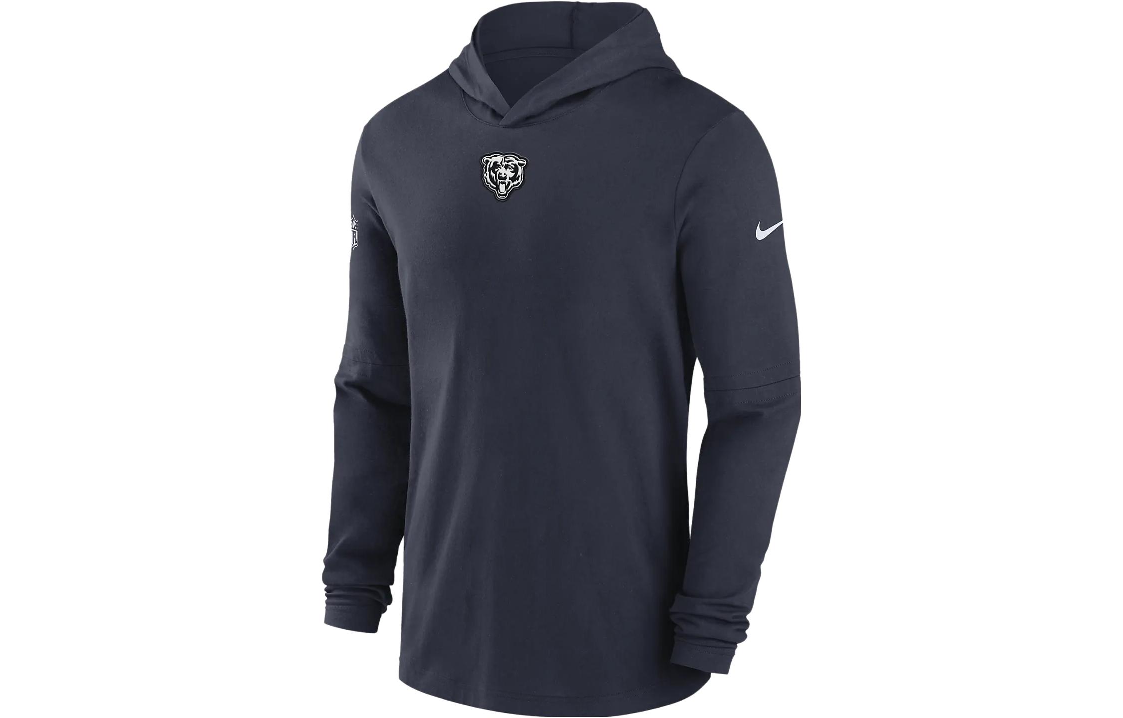 Nike NFL Dri-Fit Chicago Bears Sideline Hoodie Navy Blue 00MQ41L7Q-PKB